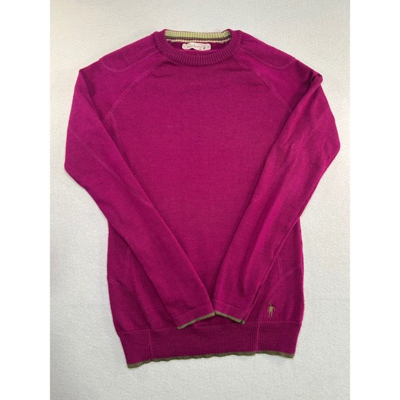 Smartwool Sweaters - Smartwool Sweater Womens M Magenta Merino Wool Blend Crew Neck Long Sleeve